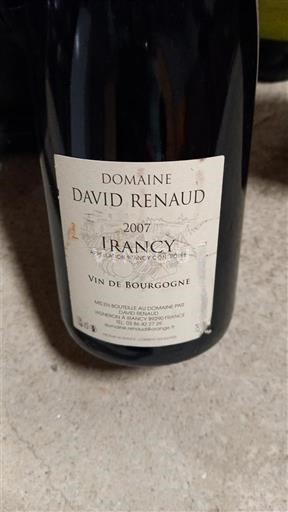 Bourgogne Irancy Domaine David Renaud 2007