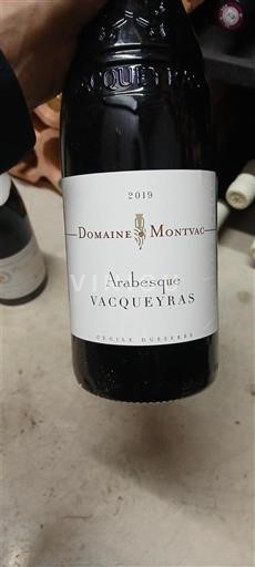 Rhônen laakso Vacqueyras Domaine Montvac Arabesque 2019