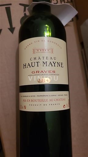 Bordeaux Graves Château Haut Mayne 2014