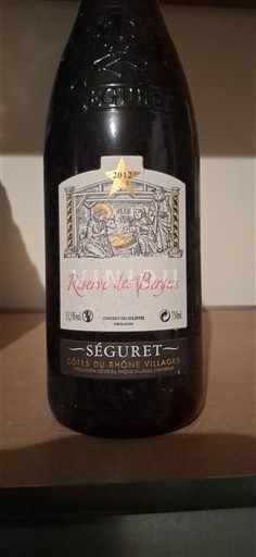 Rhônevallei Côtes-du-rhône-villages Séguret Réserve des Bergers 2012
