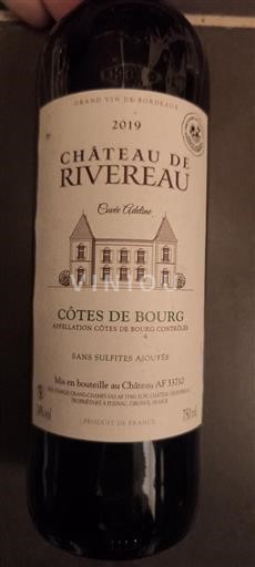 Burdeos Côtes-de-bourg Château Riviereau Adeline 2019