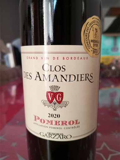 Bordeaux Pomerol Clos des Amandiers 2020