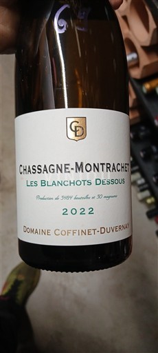 Borgonha Chassagne-Montrachet Domaine Coffinet-Duvernay Les Blanchots Dessous 2022