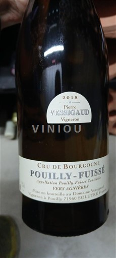 Burgundi Pouilly-fuissé Domaine Vincent Gaud Vers Agnières 2020