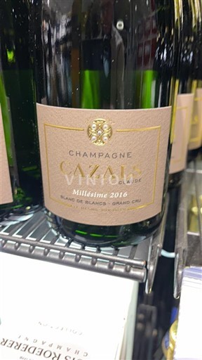 Champaña Champán Grand Cru Claude Cazals Millésimé 2016
