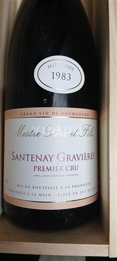 Burgundija Santenay Premier Cru Mestre Père et Fils Santenay Gravières 1983