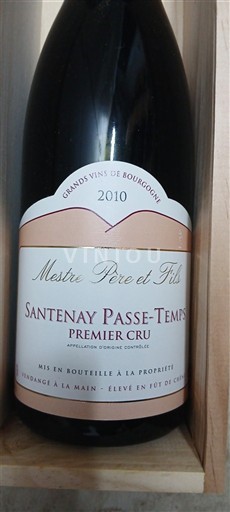 Burgundija Santenay Premier Cru Mestre Père et Fils Santenay Passe-Temps 2010