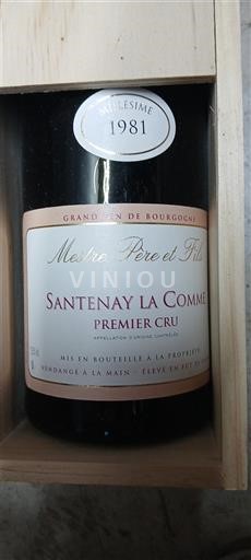 Burgundija Santenay Premier Cru Mestre Père et Fils 1981