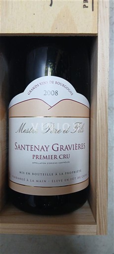Burgundija Santenay Premier Cru Mestre Père et Fils Santenay Gravières Premier Cru 2008