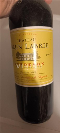 Bordeaux Château Brun Labrie 2017