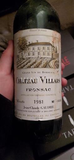 Burdeos Fronsac Château Villars 1981