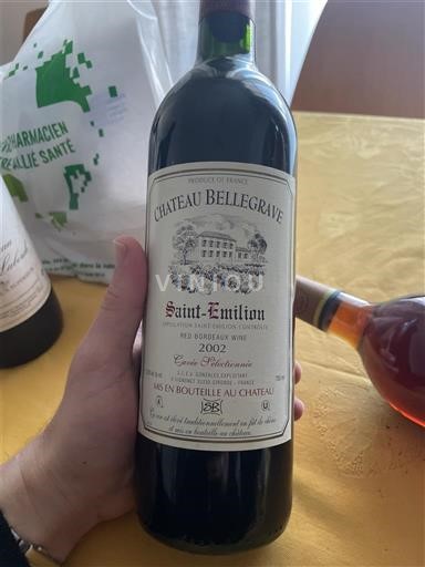 Bordeaux Saint-Émilion Château Bellegrave Philomène 2002