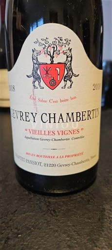 Burgund Gevrey-chambertin Domaine Geantet-Pansiot Vieilles Vignes 2018