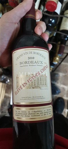 Burdeos Bordeaux Cellier de haute croix 2010