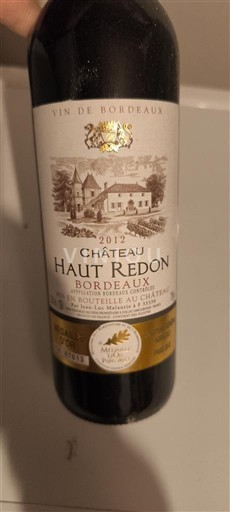 Bordeaux Château Haut Redon 2012