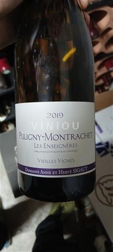 Bourgogne Puligny-montrachet Domaine Anne et Hervé Sigaut Les Enseignères Vieilles Vignes 2019