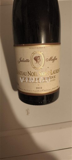 Rhônedalen Côtes du Rhône Château Noël Saint-Laurent Juliette Meffre 2010