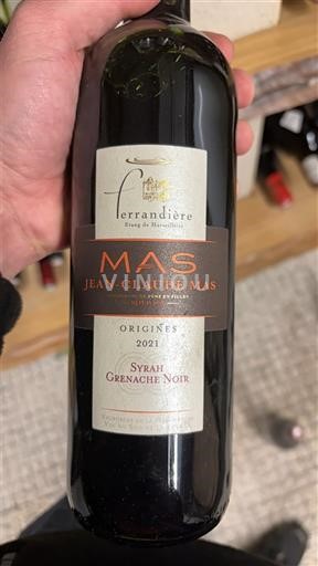 Languedoc in Roussillon Pays d'Oc Ferrandière MAS Jean-Claude Mas Origines 2021