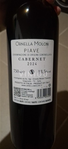 Vénétie Piave Ornella Molon Cabernet 2024