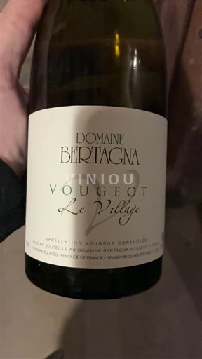 Bourgogne Vougeot Domaine Bertagna Le Village 2020
