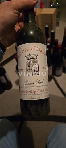 Bordeaux Saint-Émilion Grand Cru Château Ferrand Baron Bich 1986