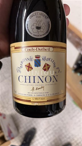 Vale do Loire Chinon Couly-Dutheil La Baronnnie Madeleine Não Sazonado