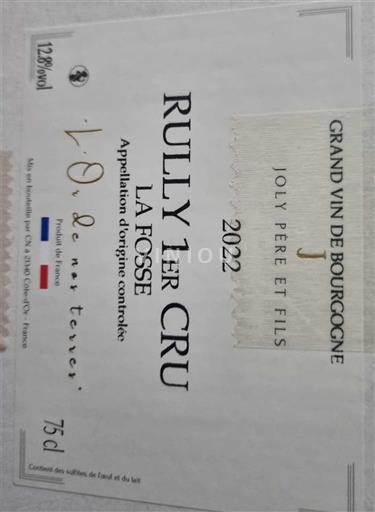 Burgund Rully Premier Cru Joly Père et Fils La Fosse 2022