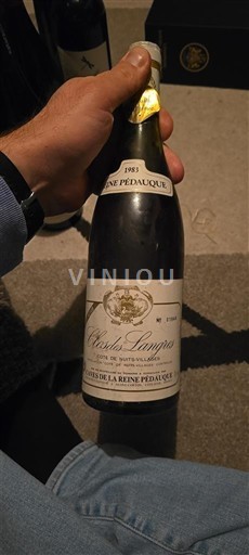 Borgonha Côte de Nuits Villages Grand Cru La Reine Pédauque Clos Des Langres 1983