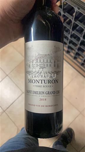 Burdeos Saint-Émilion Gran Cru Château Monturon Terre Rouge 2018