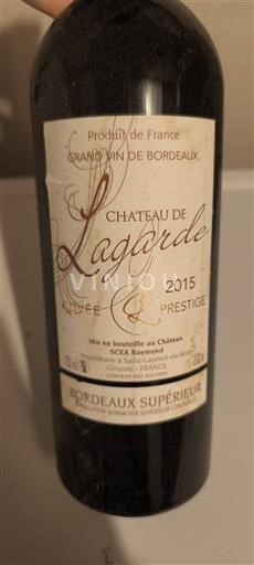 Burdeos Bordeaux superior Château Lagorde Prestige 2015