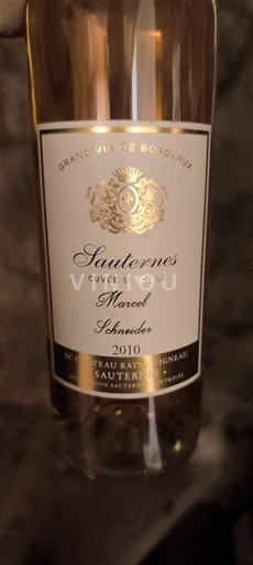 Bordeaux Sauternes Château Raymond-Laguneau Spéciale Marcel Schneider 2010