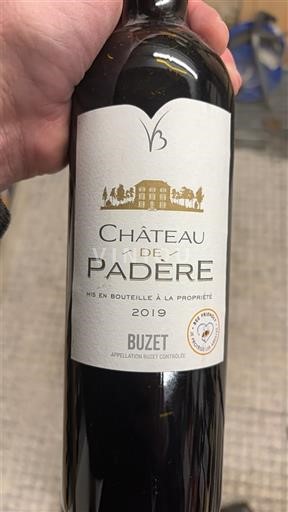 Lounais-Ranska Buzet Château Padère 2019