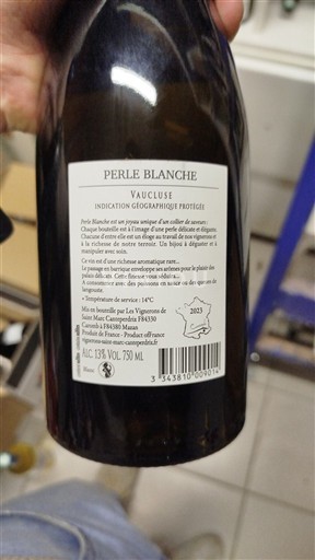 Provence, Nedre Rhône-dalen, Korsika Vaucluse Les Vignerons de Caractère Perle Blanche 2023