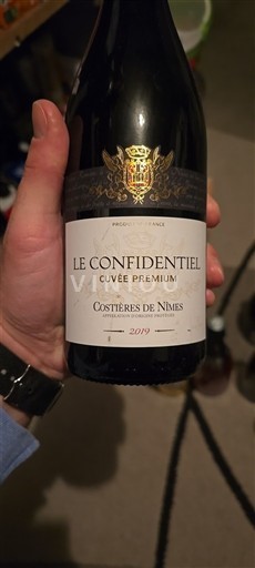 Rhônevallei Costières de Nîmes Le Confidentiel Cuvée Premium Premium 2019