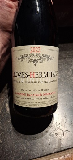 Valle del Ródano Crozes-Hermitage Domaine Jean-Claude Marsanne 2022