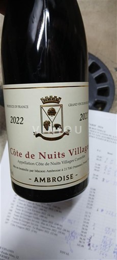 Borgonha Côte de Nuits Villages Ambroise 2022