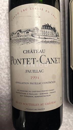 Bordeaux Pauillac Grand Cru Château Pontet-Canet 1994