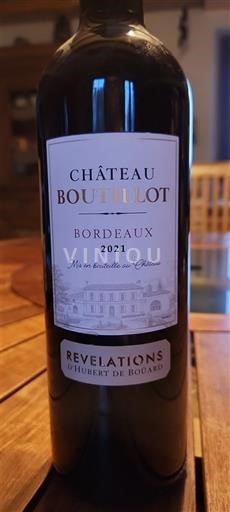 Bordeaux Château Boutillot Révélations d'Hubert de Boüard 2021