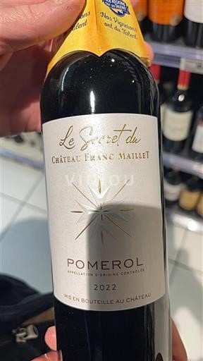 Bordeaux Pomerol Château Franc Maillet Le Secret du 2022