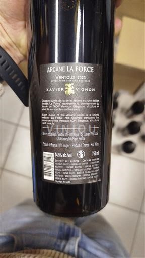 Rhônevallei Ventoux Xavier Vignon Arcane La Force 2022