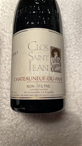 Rona dolina Châteauneuf-du-Pape Clos Saint Jean 2007
