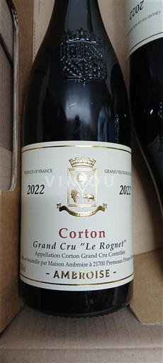 Bourgogne Corton Grand Cru Ambroise Le Rognet 2022