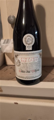 Rhônedalen Côtes du Rhône Héritage Cavare Côtes du Rhône 2022