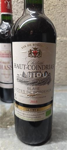 Bordeaux Blaye-côtes-de-bordeaux Château Haut-Coindrias 2015