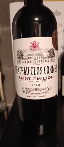 Bordeaux Saint-Émilion Château Clos Cormet 2020