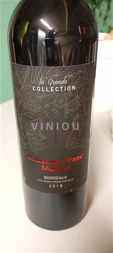 Burdeos Bordeaux La Grande Collection Cabernet Franc Malbec 2018