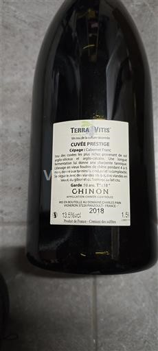 Vale do Loire Chinon Domaine Charles Pain Prestige 2018