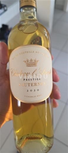 Bordeaux Sauternes Château Le Saut Prestige 2020