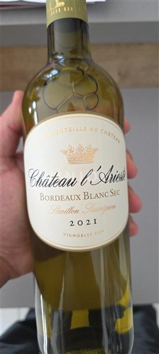 Bordeaux Bordeaux bianco Château L'Arieste 2021
