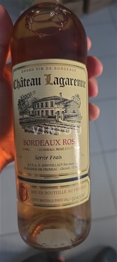 Burdeos Bordeaux rosado Château Lagarenne Sin añada